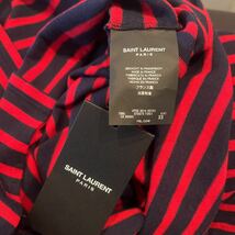 【新品未使用】15SS SAINT LAURENT PARIS Hedi Slimane ボーダーカットソー 　ボードネック　サンローランパリ　エディスリマン　ケリング_画像9