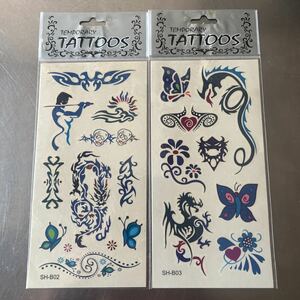 【新品同様】TEMPORARY TATTOOS タトゥーシール　グアム購入　2点セット　１