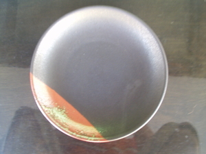  Arita * wave . see *. meat, fish, desert etc., Arita . iron sand red difference 23cm plate 1 sheets 