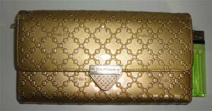 ◆Pinky&Dianne 財布 キャッシュカード収納OK 中古品 金色 ゴールド