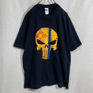 THE PUNISHER XL Ｔシャツ GILDAN NEW MEXICO GANG TASK FORCEパニッシャー ニューメキシコギャング対策本部コラボＴ スカル ドクロ MARVEL