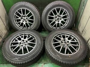 RX　ダンロップ　ウィンターマックスSJ8+　235/65R18　アルミホイール付きセット　4本　5H/7.5J　ET38/114.3　スタッドレス　TMPS付