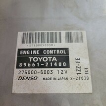 TOYOTA　純正　エンジンコンピューター 275000-5003 89661-21400 1ZZ-FE ECT　ステー付_画像2