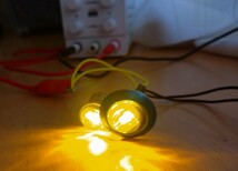 サイドマーカー　スモーク　アンバーボタン　１０個セット　金属カバー　保護フィルム　12〜30v 3 LED 防水ip67 埋込式ボルスカud ISUZU　_画像10