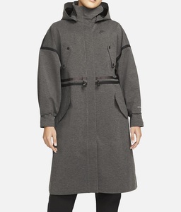 ナイキ XL テックパック フーデッド ロングコート WMNS 定価46200円 グレー 男性の着用可能 オーバーサイズ TECH PACK 撥水 ジャケット