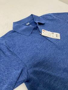 UNIQLO 袖 ポロシャツ NEW ！size S~ M 青色です。