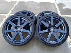 52エルグランド取り外し　LXRY HANES　20インチアルミタイヤセット　245/35R20　NITTO　2021年製　5穴　4本　送料無料