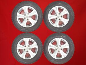 スタッドレス マツダ純正5本スポーク+ダンロップウィンターMAXX02 WM02 195/65R15 9.5分山★プレマシーアテンザなどに！stwt15