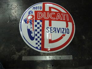  horn low signboard DUCATI SERVIZIO Ducati - approximately 40cm garage . scratch equipped last. 1 sheets. 