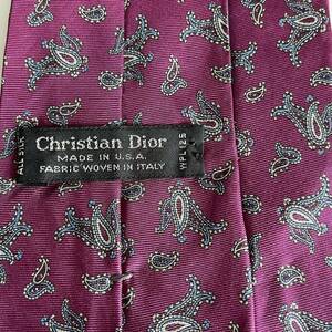 Christian Dior(クリスチャンディオール) 紫勾玉ネクタイ