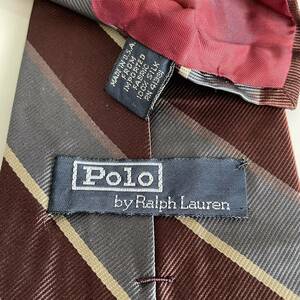 POLO by RALPH LAUREN（ ポロバイラルフローレン） ブラウングレーレジメンタルネクタイ