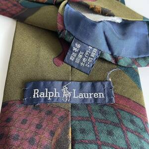 RALPH LAUREN( Ralph Lauren ) green beautiful bird pattern necktie 