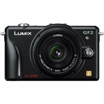 パナソニック Panasonic LUMIX DMC-GF2 単焦点 レンズキット ブラック ミラーレス一眼レフ カメラ 中古_画像2