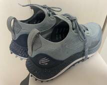 UA☆UNDER ARMOUR☆アンダーアーマー☆カリー チャージド スパイクレス☆Harbor Blue☆Gray☆25㎝☆ 3025072_画像3