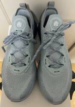 UA☆UNDER ARMOUR☆アンダーアーマー☆カリー チャージド スパイクレス☆Harbor Blue☆Gray☆25㎝☆ 3025072_画像2