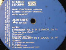 LP MS-1205-K フランツ・コンヴィチュニー　ドヴォルザーク　交響曲　新世界より　アメリカ 【8商品以上同梱で送料無料】_画像6