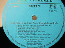 LP 8 27 819 ギーゼラ・ブルクハルト ペーター・シュライアー EINE HASMUSIK BEI ANNA MAGDALENA BACH 【8商品以上同梱で送料無料】_画像7