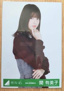 欅坂46 生写真 関有美子　2020-AUTUMN-09~12 二期生 二人セゾン衣装　櫻坂46 チュウ 1種