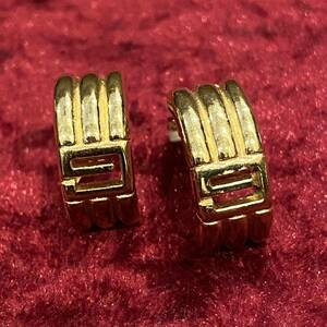 vintage GIVENCHY Givenchy ji van si.G Logo hoop type earrings 