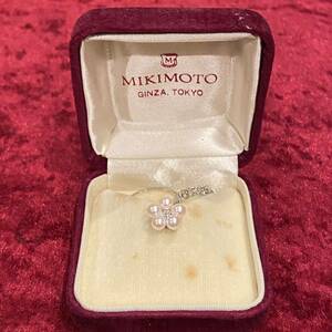 極美品 SILVER シルバー MIKIMOTO ミキモト パール 真珠 ピンブローチ 箱付き