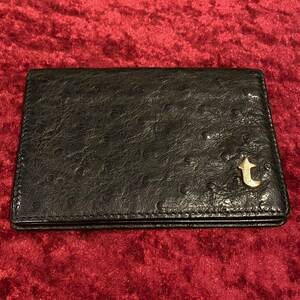  high class beautiful goods testonia test -niOSTRICH Ostrich card-case card-case 