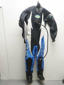 USED TUSA ツサ ドライスーツ レディース 153cm/48kg/23cm 平置きサイズ:胸囲40cm腹囲35cm尻囲42cm ランク:AA ダイビング用品[54798]