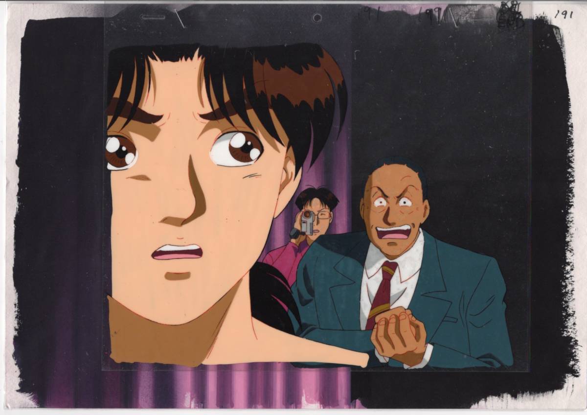 Kindaichi Case Files Fond dessiné à la main Cel Ensemble de 4 4♯ Illustration originale Antique, Animation sur celluloïd, Rang K, Les dossiers Kindaichi