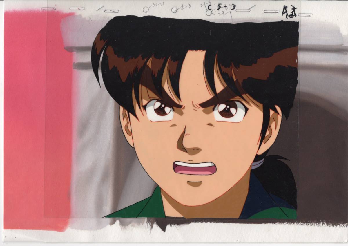 Kindaichi Case Files Fond dessiné à la main Cel 4 pièces Ensemble 6♯ Illustration originale antique, Animation sur celluloïd, Rang K, Les dossiers Kindaichi