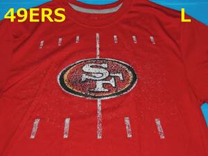 Used NFL サンフランシスコ 49ers フォーティナイナーズ ロゴTシャツ(L)ナイキ、小さな穴あり。San Francisco 49ers