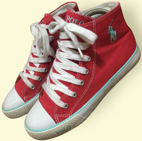 『POLO RALPH LAUREN』ハイカット キャンバス スニーカー 23