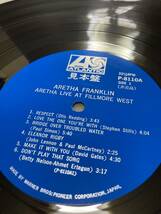 PROMO P-8110A！美盤LP！アレサ フランクリン Aretha Franklin / Live At Fillmore West 見本盤 フィルモア RESPECT SAMPLE 1971 JAPAN NM_画像2