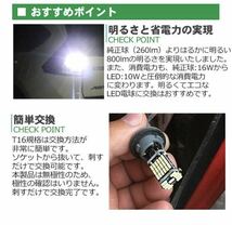 最安2個セット 超爆光45連LED T10/T16 バックランプ等に 車検対応_画像6