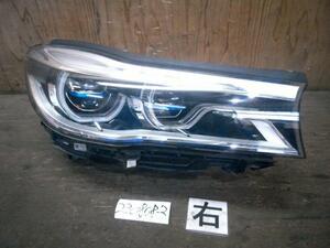 BMW 7シリーズ DLA-7D20 右ヘッドライト　　　　　 740Eアイパフォーマンス Mスポーツ　右ハン 7483914-01 ※同梱不可 即決商品