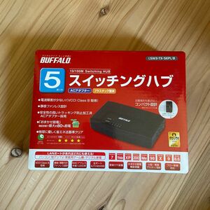 箱有！BUFFALO 10/100M 5ポート スイッチングHub ブラック LSW3-TX-5EPL/B