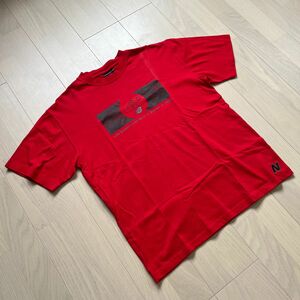 new balance ニューバランス　シューズロゴ　センターロゴ　プリント　半袖Tシャツ　レッド　Mサイズ 送料無料