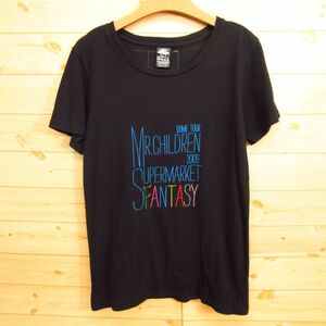 ◎Mr.Children ミスターチルドレン ミスチル DOME TOUR 2009 SUPERMARKET FANTASY◆半袖 Tシャツ 刺繍 グッズ◆メンズ 黒 Sサイズ◆A2054