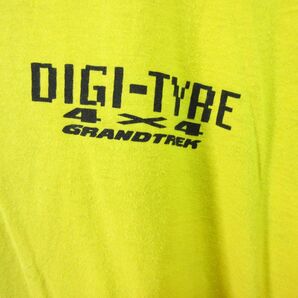 ◎希少！DUNLOP ダンロップ 4x4 GRANDTREK DIGI-TYPE◆半袖 Tシャツ 車 ヴィンテージ 当時物！◆メンズ 黄 約Lサイズ◆A2202の画像5