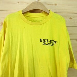 ◎希少！DUNLOP ダンロップ 4x4 GRANDTREK DIGI-TYPE◆半袖 Tシャツ 車 ヴィンテージ 当時物！◆メンズ 黄 約Lサイズ◆A2202の画像4