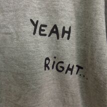 ◎良品！A.FOUR Labs エーフォーラブス◆半袖 Tシャツ バックプリント YEAH RIGHT...◆メンズ グレー Mサイズ◆A2325_画像5