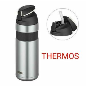 【新品】サーモス（THERMOS）真空断熱ストローボトル（自転車用設計）ブラック