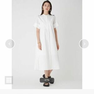 【新品】ミラオーウェン ワンピース ビブデザインシャツワンピース
