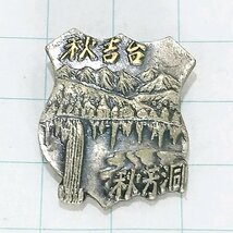 送料無料)秋吉台 秋芳洞 ご当地 観光地 登山 山登り 旅行 記念 山バッジ ピンバッジ PINS ピンズ A18865_画像1