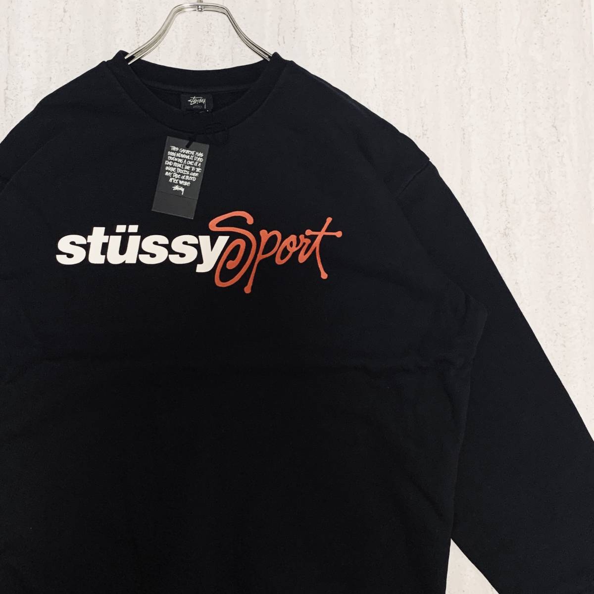 海外限定 ステューシー Stussy トレーナー 黒赤 M｜PayPayフリマ