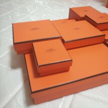 Hermes エルメス 空箱 ボックス 空き箱 箱 BOX ボックス 純正 高級ジュエリー 8.5×8.5 保存袋 アクセサリー オレンジボックス 化粧箱 10個_画像2