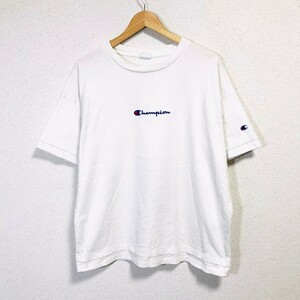 H4047dL Champion チャンピオン サイズM オーバーサイズ 半袖Tシャツ ロゴTシャツ Tee ホワイト 白 コットンTシャツ 綿100% ヘインズ