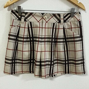 H4107NL made in Japan UNTITLED Untitled size 2 (M rank ) short pants culotte pants check pattern beige × Brown lady's 