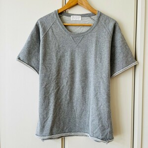 H4946cL URBAN RESEARCH アーバンリサーチ サイズL 半袖スウェットTシャツ プルオーバー グレー レディース 綿100% カジュアル コットン