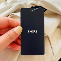 H4966cL 日本製 SHIPS シップス サイズONE (M～L位) サロペット オールインワン ライトグレー タグ付き未使用品 レディース Vネック_画像6