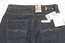 定価２．６万円 タグ付き 未使用品 イタリア製 Nudie Jeans ヌーディージーンズ Grim Tim USED加工 ストレッチ デニム パンツ W31 グレー_画像6