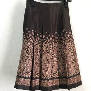 スカート★べーズリー柄★茶系★9号★ C'est Privee セプリべ